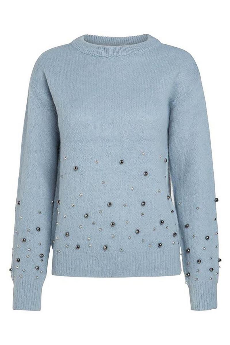 Baby blue embellished wool knit  40 from willow.ieAlso comes in pink
