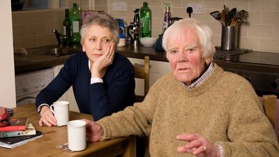 Steph and Tony  in their home.