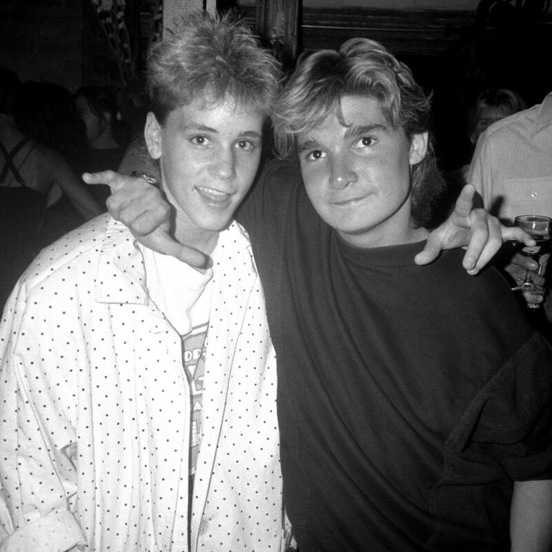 The two Coreys: Corey Feldman with Corey Haim in 1987. Photograph: Patrick McMullan/Getty