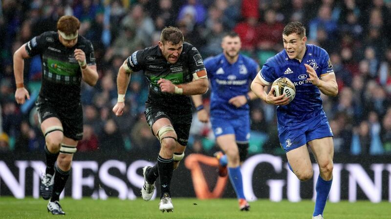 Leinster’s Garry Ringrose makes a break. Photograph:   Dan Sheridan/Inpho