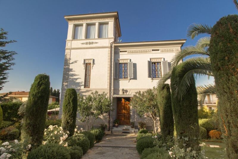 This Art-Nouveau-style liberty villa is in the pretty and tranquil Tuscan town of Casciana Terme. It has five bedrooms and three bathrooms.
