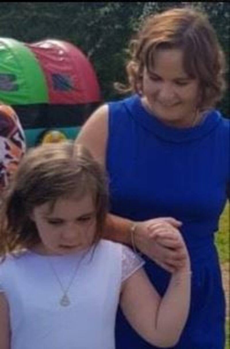 Nuala Murray from Aghabullogue, Co Cork with her daughter Hazel.