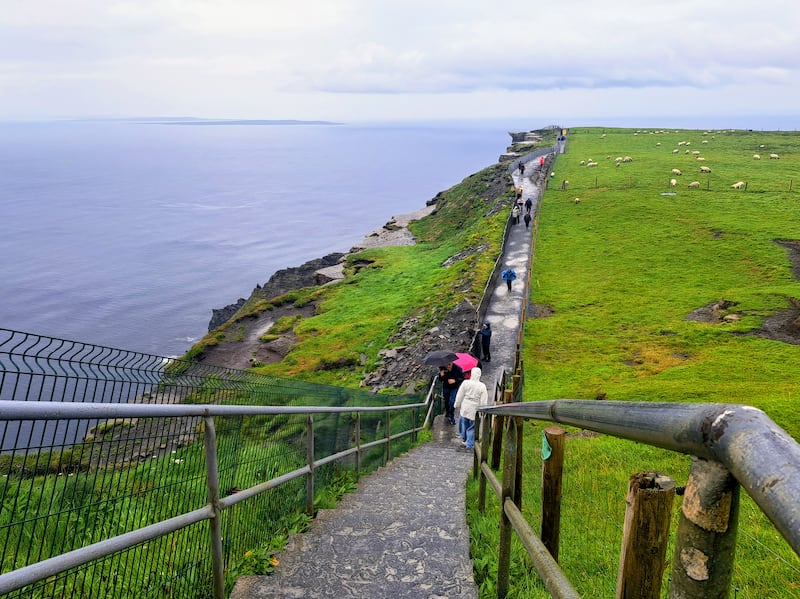 The Cliffs of Moher trail in Co Clare attracts 400,000 visitors a year. Photograph: Andrew Hamilton