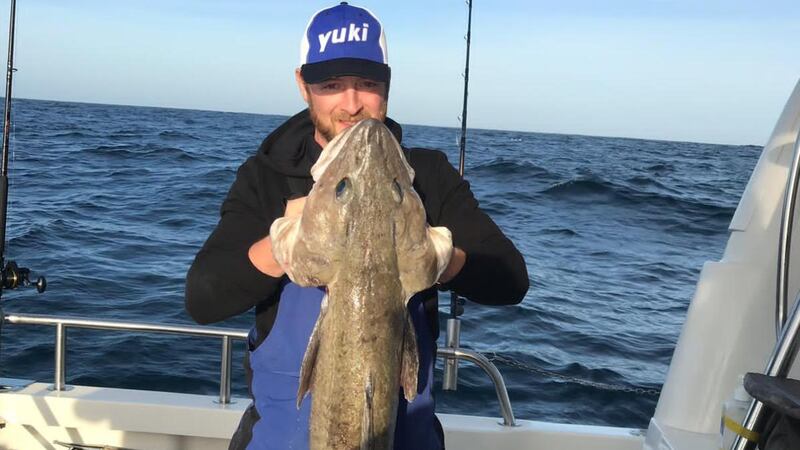 David Coleman of Swords Angling Centre with the heaviest ling caught in past 12 years, of 36lb 8oz, fishing with skipper David Edwards out from Courtmacsherry, Co Cork.