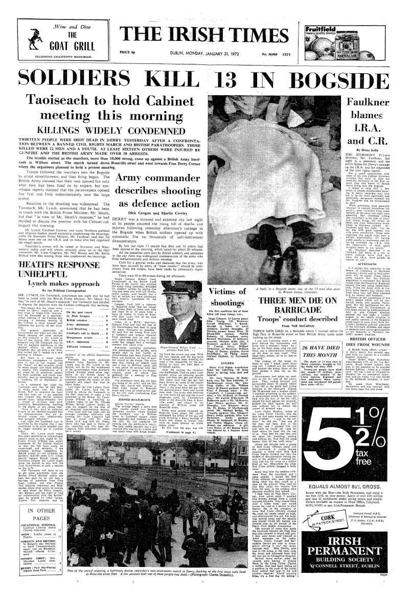 January 31, 1972 - Bloody Sunday