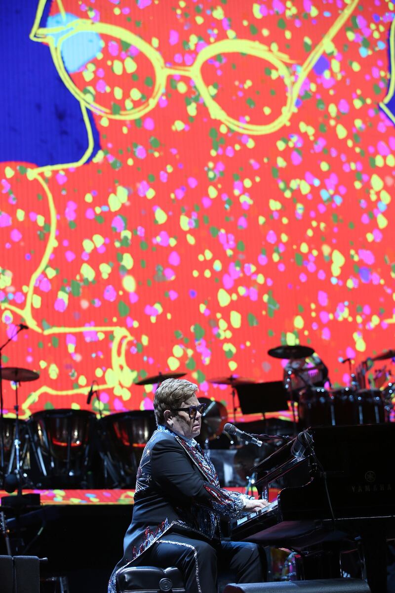 Elton John performs at the 3arena last June 12th as  part of his Farewell Yellow Brick Road tour. Photo: Laura Hutton