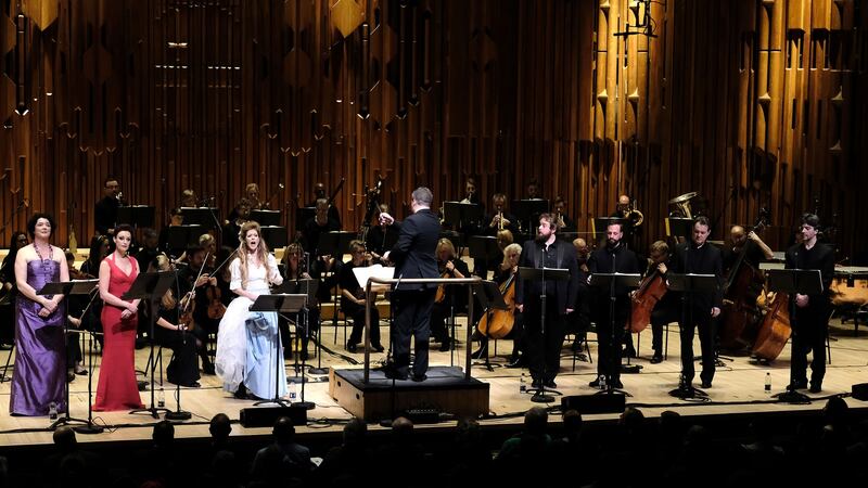 Gerald Barry’s Alice’s Adventures Under Ground: European premiere with the Britten Sinfonia at the Barbican in November 2016. Photograph: Mark Allan