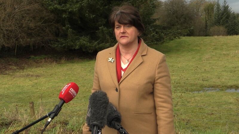 First Minister Arlene Foster: ‘There is great unrest and great tension within the community here in Northern Ireland so this protocol that was meant to bring about peace and harmony in Northern Ireland is doing quite the reverse.’ Photograph: Cate McCurry/PA Wire
