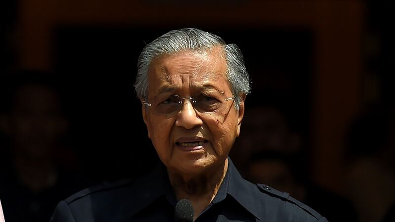 Newly-elected Malaysian prime minister Mahathir Mohamad addressing the media in Kuala Lumpur on Friday. Photograph: Manan Vatsyayana/AFP/Getty Images