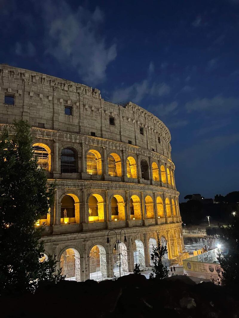 In Rome our guest house (Top Floor Colleseo) was at the foot of the Colosseum. Photograph: Rebecca Daly