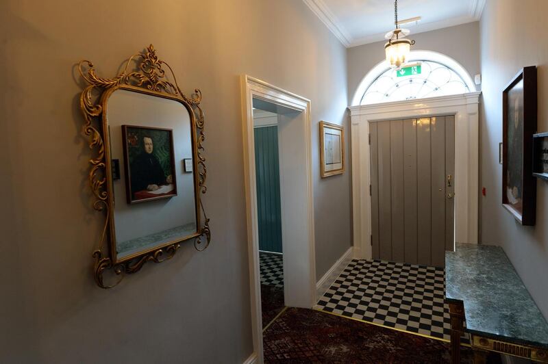 Throughout St Keavan’s Port Hotel there are photographs, drawings, church ornaments and other memorabilia that commemorate the building’s past history. Photograph: Dara Mac Donaill/The Irish Times