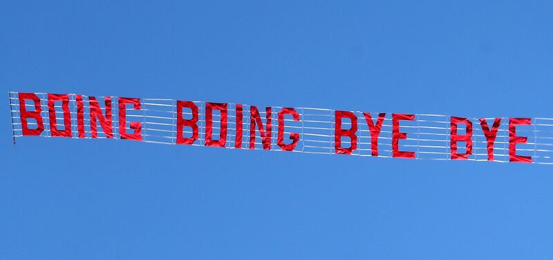 Wolves fans' banner which they planned to fly over the Hawthorns.