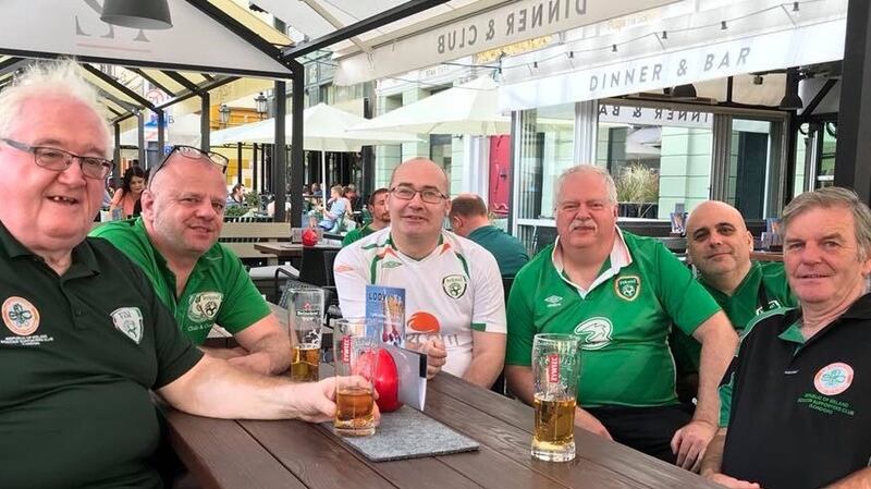RISSC members in Wroclaw last September. (L-R) Declan Finnegan, Bernard Fanthom, Shawn O’Sullivan, Terry Murnane, Pat Redmond and Bernard O’Reilly.