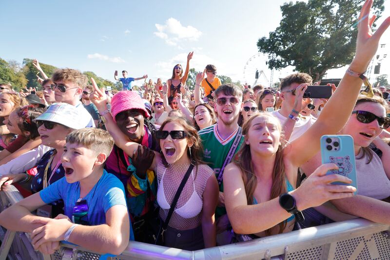 Fans sing along to Cian Ducrot on Saturday. Photograph: Alan Betson/The Irish Times

