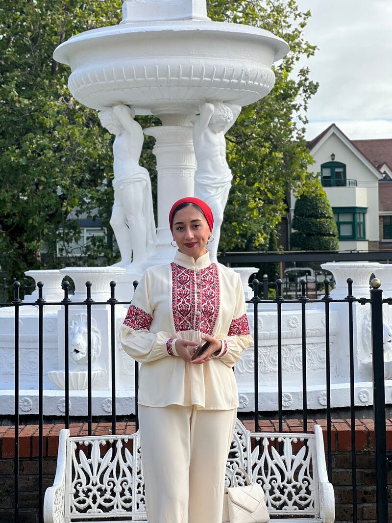 Palestinian student Asil Naser, who is from Gaza but studying and living in Dublin.
