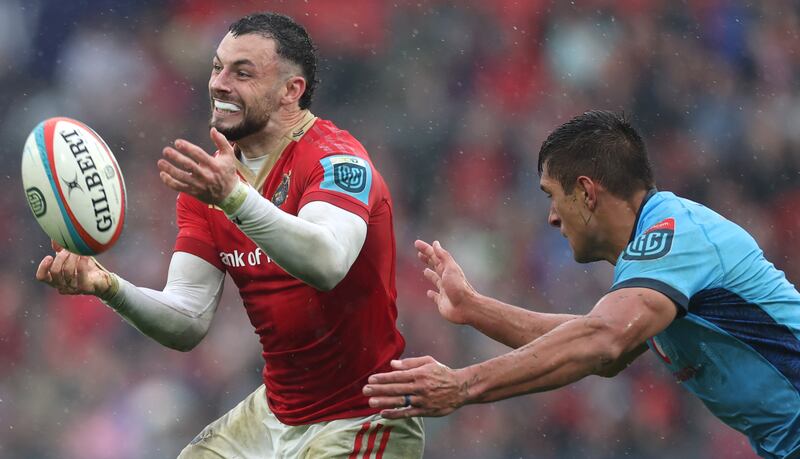 Munster’s Andrew Smith and Harold Vorster of Bulls at Thomond Park last month. Photograph: James Crombie/Inpho
