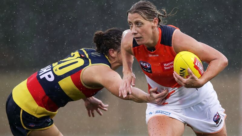 Cora Staunton in action for Greater Western Sydney Giants against Adelaide Crows last February in Sydney. Photograph: Matt King/Getty
