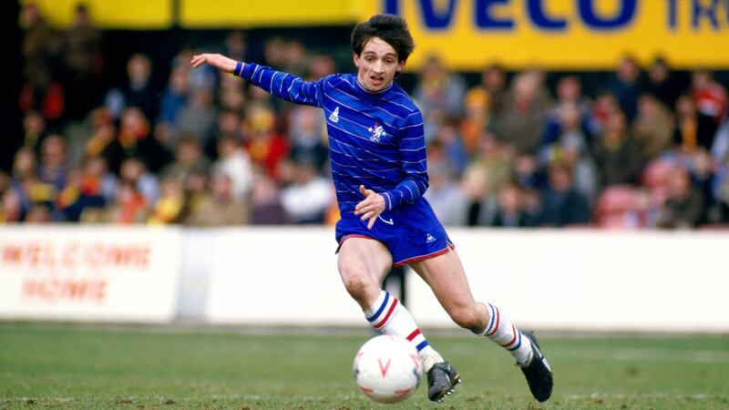Pat Nevin in action for Chelsea in 1985. File photograph: Getty Images