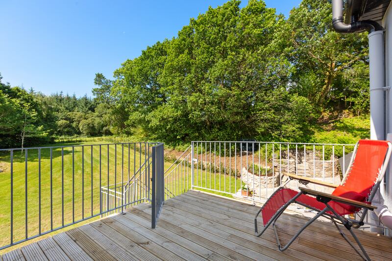 Deck off the living space upstairs
