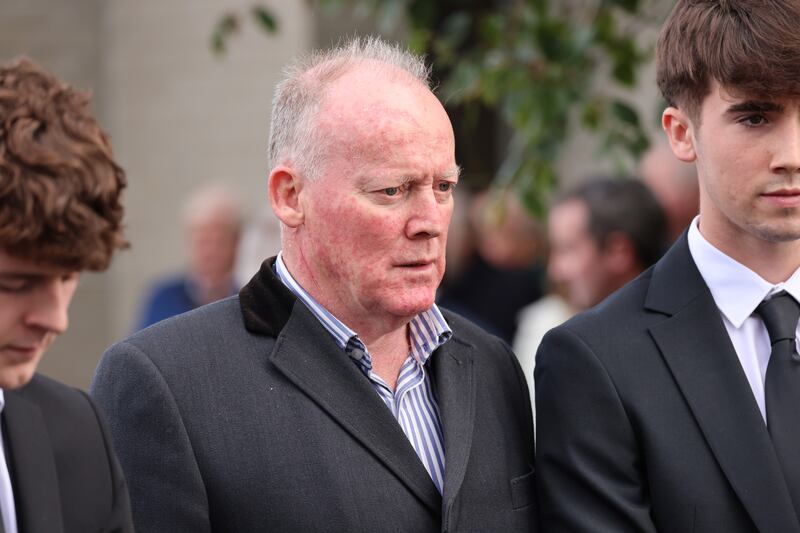 Conor Lenihan attending the funeral mass of his aunt Mary O'Rourke.
Photograph: Dara Mac Dónaill