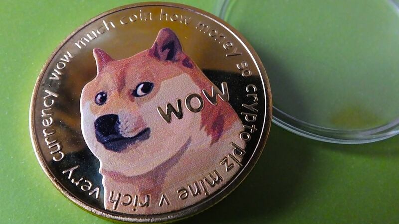 Dogecoin, a cryptocurrency invented as a joke that then soared in value. Photograph: Costfoto/Barcroft Media via Getty
