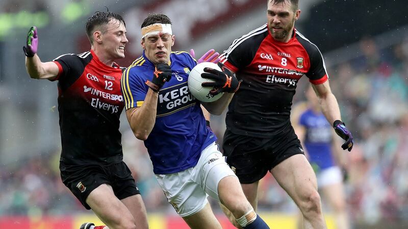 Kerry are  balancing the platform David Moran gives them with the quality they have up front against any defensive vulnerabilities. Photograph: Ryan Byrne/Inpho