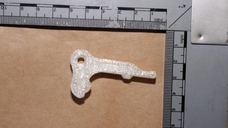 Plastic parts seized are  being forensically examined by firearms specialists, but the anonymous shop owner involved insisted they were harmless items. Photograph: Greater Manchester Police/PA Wire