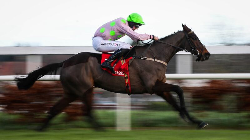 Patrick Mullins onboard Sharjah comes home to win  the the Matheson Hurdle at Leopardstown last Christmas. Photograph: Ryan Byrne/Inpho