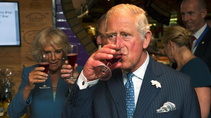 Prince Charles and Camilla at the English Market in Cork. Photograph: Clodagh Kilcoyne/Reuters