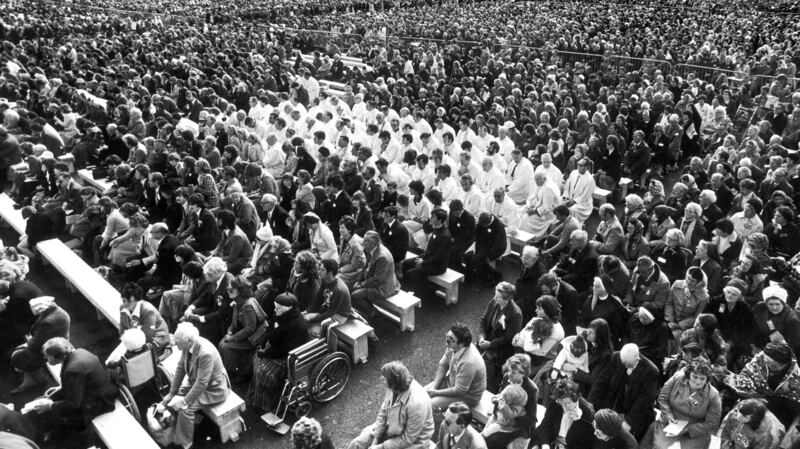 Pope John Paul II’s audience in the Phoenix Park in September 1979. The crowd was estimated to be a million strong