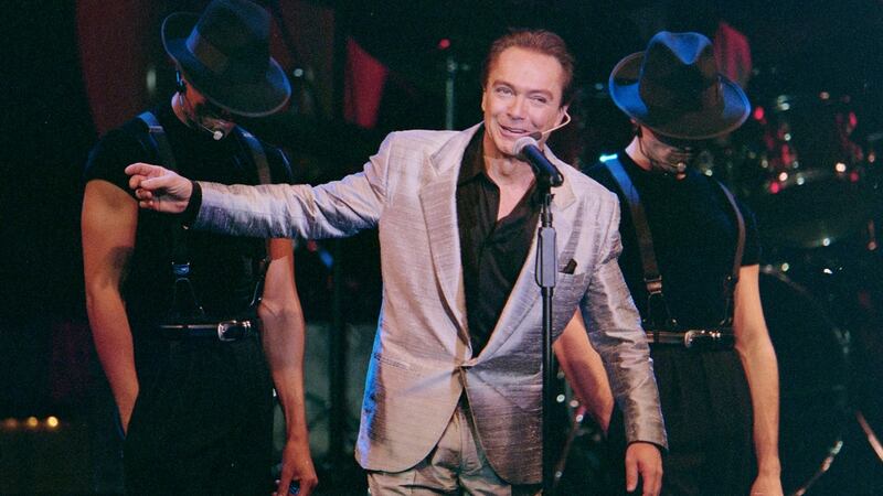 David Cassidy performing during the opening of his show ‘At the Copa’ in  in Las Vegas, February 2000. Photograph:  Glenn Pinkerton/ LVNB via EPA