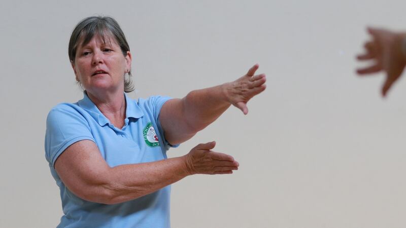 Physiotherapist Susan O’Sullivan who leads the class. Photograph: Nick Bradshaw