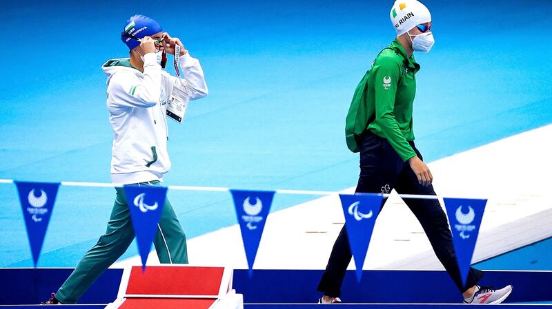 Róisín Ní Riain swam another personal best on the second day of the Tokyo Paralympics. Photograph: Tommy Dickson/Inpho