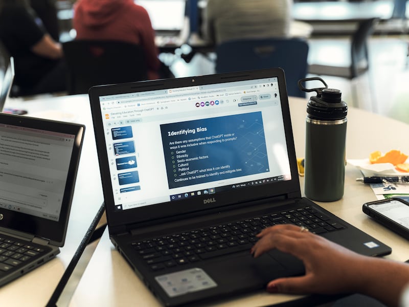 Some critics say the use of AI for assessment should be avoided due to the potential for bias or errors. Photograph: Ricardo Nagaoka/The New York Times