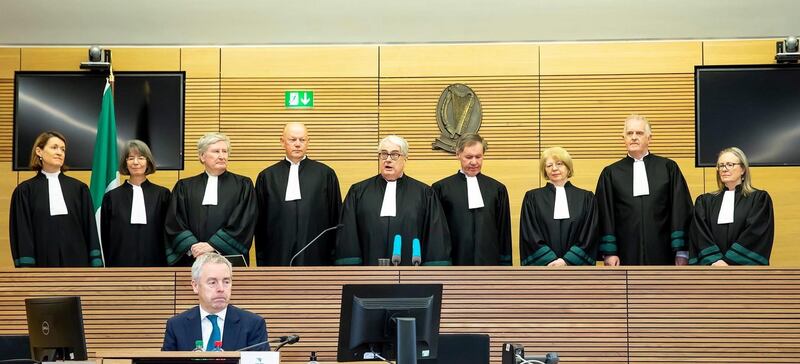 DWYER RULING: The justices of the Supreme Court sitting in Waterford have, by a six to one majority, referred key issues in the State’s appeal over convicted murderer Graham Dwyer’s mobile phone data retention case to the EU Court of Justice. Photograph: Mary Browne