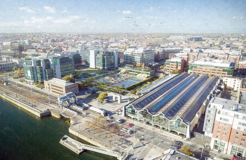 Conceptual images of the Lido at George's Dock, Dublin. Image credit: Studio Octopi.
