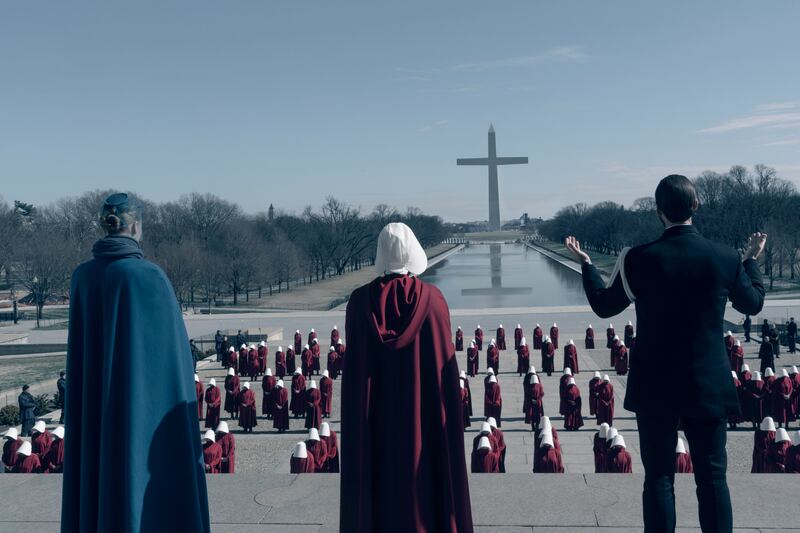 From the television adaptation of The Handmaid’s Tale. Photograph: Barbara Nitke/Hulu