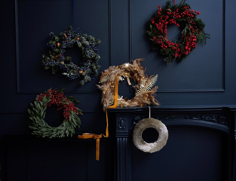 Christmas wreaths for sale at Brown Thomas: 'With its customers more insulated from household budget pressures, Brown Thomas isn’t in the game of mentioning prices'