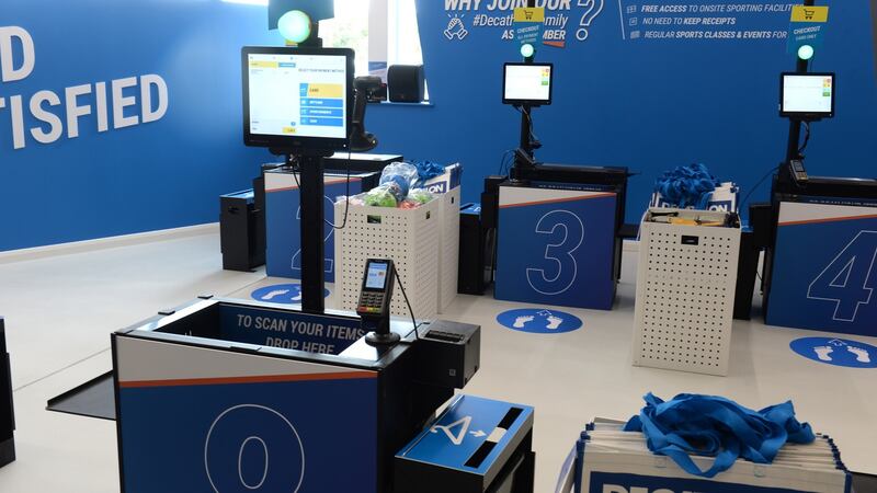 Mindful of social distancing, Decathlon will allow 150 people in at a time, including staff. Photograph: Dara Mac Dónaill
