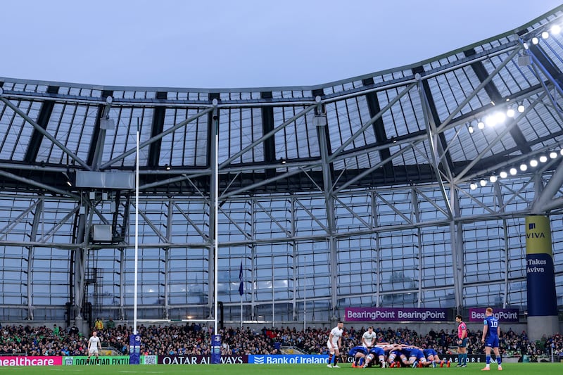 A view of a scrum. Photograph: Ben Brady/Inpho