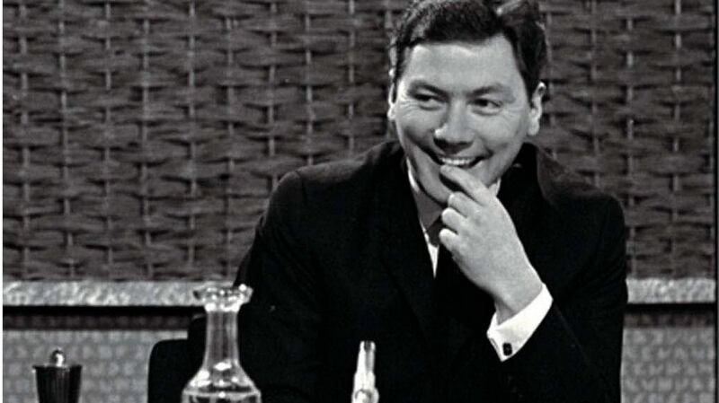 Broadcaster Gay Byrne on the set of ‘The Late Late Show’, in the autumn of 1966. Photograph:  RTÉ Stills Library