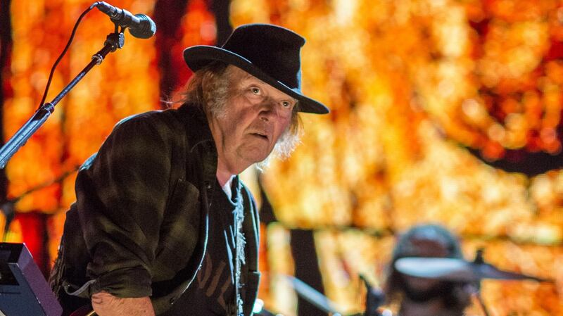 Neil Young: re-energised  on this eight-date European tour. Photograph: Ebet Roberts/Redferns