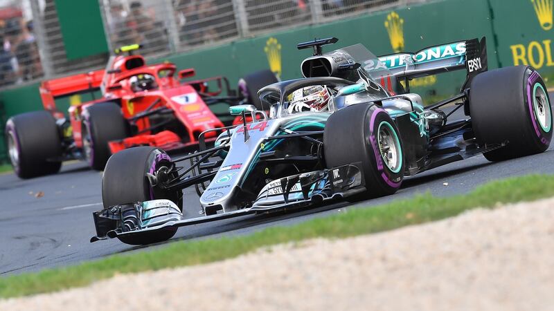 Mercedes’ Lewis Hamilton finished second in Melbourne. Photograph: Paul Crock/AFP