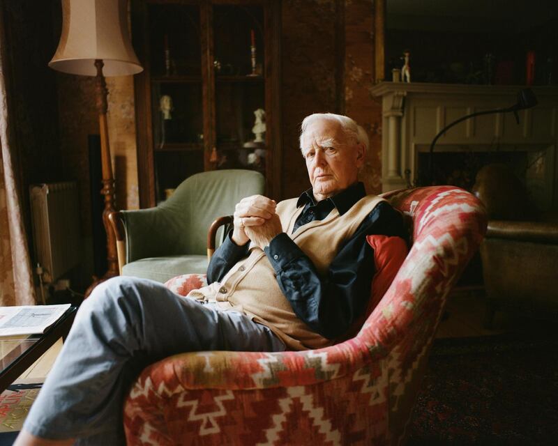 John le Carré at his home in London in 2019. One critic said of him, ‘Thematically, le Carré’s true subject is not spying. It is the endlessly deceptive maze of human relations.’ Photograph: Tom Jamieson/NYT