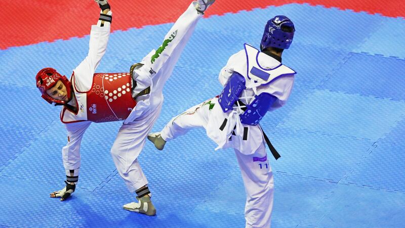 Jack Woolley in action against Armin Hadipour Seighalani in 2017. Photo: Naomi Baker/Getty Images