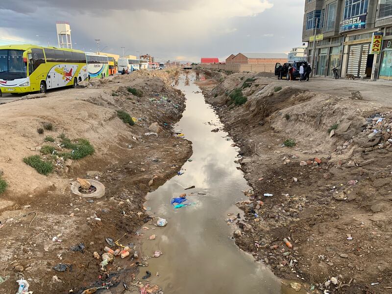 The area around Peter Murtagh's accommodation in Oruro, Bolivia. Photograph: Peter Murtagh