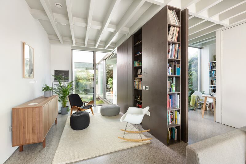 Bookshelf panels open