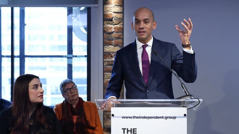 Chuka Umunna announces his departure from the Labour Party. Photograph: Simon Dawson/Reuters