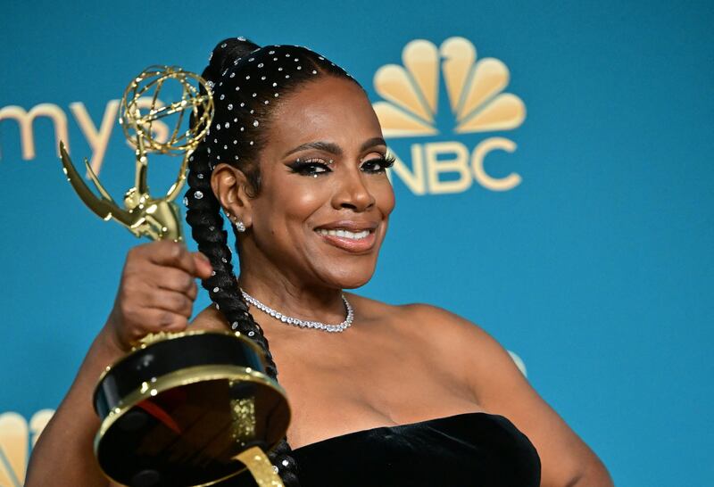 Actress Sheryl Lee Ralph poses with the Emmy for Outstanding Supporting Actress In A Comedy Series for Abbott Elementary during the 74th Emmy Awards. Photograph: by Frederic J. Brown / AFP via Getty Images)