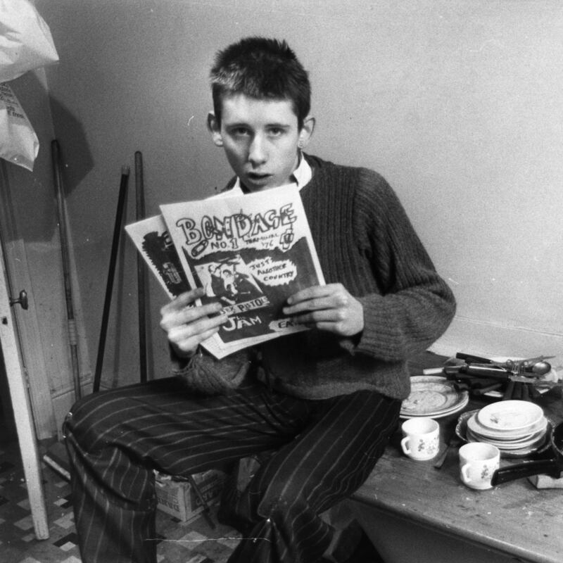Fairytale of New York: Shane MacGowan in 1977, when he was 19, and editing the punk magazine Bondage in London. Photograph: Sydney O’Meara/Getty